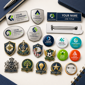 Ensemble de badges en émail personnalisés pour l'identification des départements d'entreprise, pour la reconnaissance des postes des employés - Product Image 4