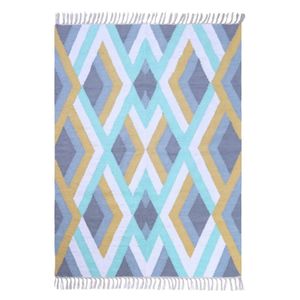 Tapis de prière en coton de qualité supérieure tissé à la main indien brodé avec une impression de bloc de main de style moderne meilleur prix à vendre - Product Image 1