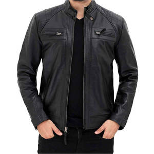 Chaqueta Impermeable Transpirable Ecológica de Moda Urbana de Invierno de Cuero Genuino y Lona de Ajuste Regular de Alta Calidad - Product Image 1