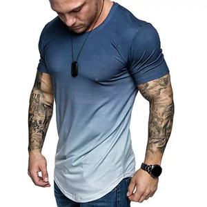 Taille américaine 100% chemises en coton polyester pour sublimation OEM t-shirts en jersey de conception vierge personnalisés avec col de cou - Product Image 2