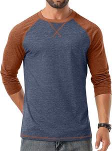 T-shirt pour homme à manches longues de haute qualité en gros, 100% coton, tricot uni, sérigraphie personnalisée, logo personnalisé, lourd, régulier - Product Image 2