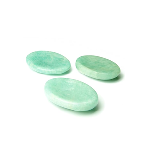 Feng Shui & Fairy Style Pulgar de cristal pulido Amazonita Piedra preciosa curativa para Palm Worry Crystal Worry Stone - Product Image 3