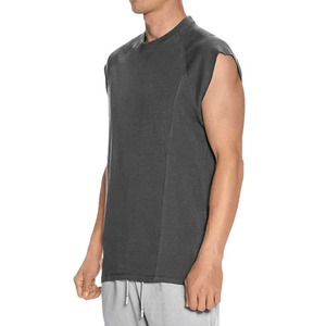 Camiseta Deportiva de Entrenamiento para Hombre, Camiseta sin Mangas para Fisicoculturismo, Yoga, 100% Algodón Jersey, Ropa Deportiva Lisa - Product Image 2