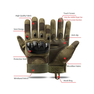 ถุงมือเซฟตี้สำหรับผู้ชายถุงมือหนังสังเคราะห์พร้อมที่จับสบายและ PVC เสริมแรงสามารถซักได้ - Product Image 3