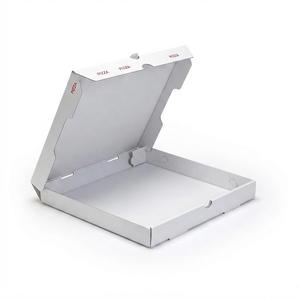Boîte d'emballage pour pizza en carton ondulé blanc avec logo personnalisé, vente en gros, style italien, pour la livraison de plats à emporter, conteneurs de stockage - Product Image 3