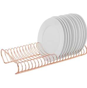 ชั้นวางจานโลหะอบแห้งสีโรสโกลด์ชั้นวางของเครื่องครัวตกแต่งเคาน์เตอร์ของตกแต่งโต๊ะในบ้านและร้านอาหาร - Product Image 4