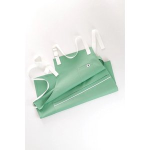 Delantal de Chef Line Green Bib, Delantal de Lona de Algodón Resistente, Delantal Personalizado de Media Cintura para Niños y Servicio de Alimentos para Restaurantes - Product Image 4