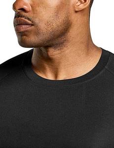 2025 Camisetas de compresión de patrón sólido de manga corta para hombres adultos Ropa de cuello redondo-Venta al por mayor - Product Image 3