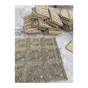 พรมปูพื้นถักทรงกลมขนหญ้าทะเลสำหรับห้องนอน - Product Image 4