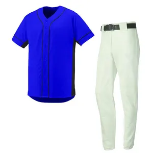 Personnalisé votre nom d'équipe et votre logo Ensembles d'uniformes de baseball Softball à séchage rapide respirant 100% Polyester uniforme de baseball OEM