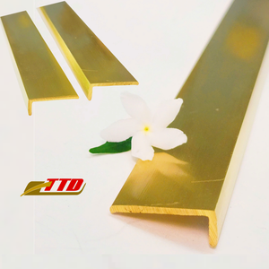 Modern L-Shaped Brass Trim for Stair Nose Protection Elegant Slip-Resistant Feature Durable Metal Design - Product Image 2