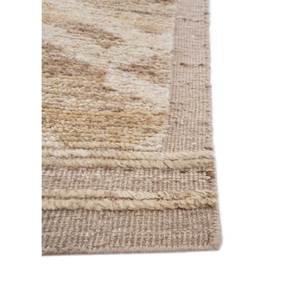 พรมขนสัตว์ถักมือสีเบจและสีน้ำตาลลายเรขาคณิตแบบอัฟกันสำหรับห้องนั่งเล่นและทางเดิน รุ่น Re-1509 สำหรับวัยรุ่น - Product Image 4