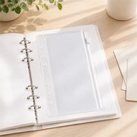 Pochette zippée en PVC transparent givré personnalisée pour autocollants, découpe de motifs, rangement, pochette zippée en PVC, organiseur de planificateur avec impression de logo