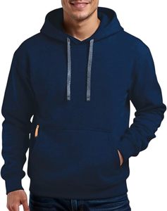 เสื้อสเวตเตอร์คอตตอนมีฮู้ดสำหรับผู้ชายเสื้อสเวตเตอร์ผ้าฟลีซทรงโอเวอร์ไซส์สำหรับฤดูหนาวเสื้อผ้าแนวสตรีทแวร์เปิดไหล่ตกโลโก้แบบมีสไตล์ - Product Image 4