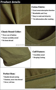 Nouvelle marque hommes tactique t-shirt solide col rond séchage rapide décontracté à manches courtes chemises 100% coton respirant - Product Image 6