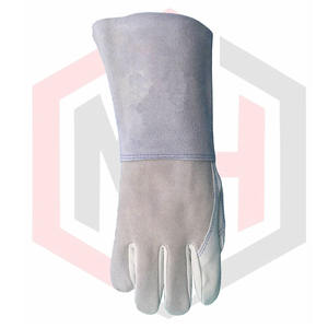 Meilleures ventes Nouvelle Arrivée Gants de Soudage TIG Imperméable en Cuir Pur Matériau sans Silicone Respirant Personnalisable Longueur Anti - Product Image 4