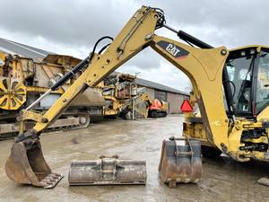 Caterpillar 434F bekas pemuat roda semua roda Steer 4 bucket + Fork mesin pompa Motor bantalan roda gigi PLC Core termasuk - Product Image 4