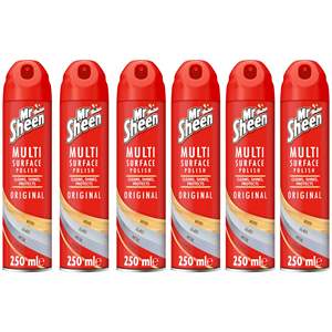 Mr Sheen Original 250ml Vaporisateur de polissage pour usage multi-surfaces Efficace sur le bois, le plastique, le verre, le métal - Nettoyant multi-usages - Product Image 5