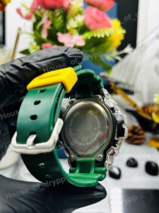 Reloj de Pulsera con Esfera Amarilla y Diamantes de Moissanita, Cronógrafo Digital, Estilo Hip Hop, para Fiestas - Product Image 2