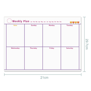 Lịch Lập Kế Hoạch Hàng Tuần Từ Tính Bảng Xóa Khô Tấm Tủ Lạnh Mềm - Product Image 5
