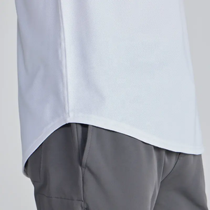 เสื้อยืดแขนยาวคอปกถัก 100% ผ้าฝ้ายสำหรับผู้ชาย สไตล์ลำลองสำหรับฤดูใบไม้ผลิ คุณภาพสูง คลาสสิก แฟชั่น - Product Image 5