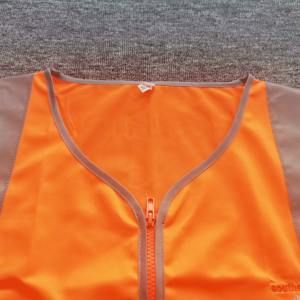 Vêtement de sécurité réfléchissant respirant en promotion en gros, gilet de sécurité orange haute visibilité - Product Image 3