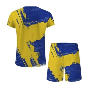 Nouvel arrivage d'ensembles courts T-shirt et short personnalisés pour hommes ensembles de fitness et de gym ensembles courts délavés au soleil été à l'acide pour hommes de BD - Product Image 4