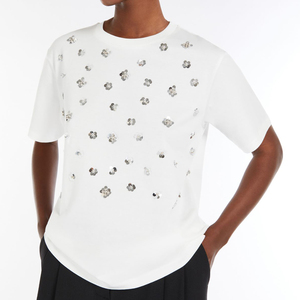 Camisetas de Manga Corta para Mujer, Transpirables, Ajustadas, Cuello Redondo, Estampadas, 100% Algodón, Antiarrugas, Secado Rápido, Ecológicas, Estilo Coreano - Product Image 2