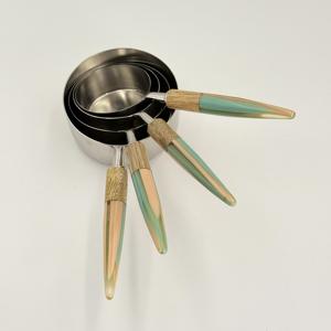 Ensemble de cuillères et tasses à mesurer en acier inoxydable avec manche en résine, outils de pâtisserie, cuillère à mesurer pour le café, accessoires de barman - Product Image 3