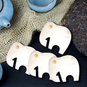 Hiện đại thanh lịch voi đá cẩm thạch tự nhiên Inlay Coaster cao đế lót ly sang trọng thiết lập cho nhà bếp bảng bảo vệ trang trí nội thất Thảm miếng đệm - Product Image 6