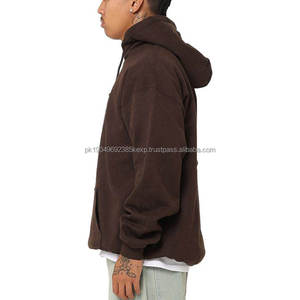 Sweat à capuche personnalisé avec logo imprimé en relief pour homme, sweat à capuche lourd en molleton, streetwear, sweat-shirts - Product Image 2