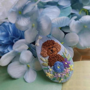 Pinces à cheveux brodées pour filles femmes, pinces à cheveux vintage, accessoires de cheveux, cadeau élégant de broderie florale OEM fabriqué au Vietnam - Product Image 6