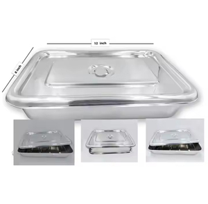 Plateau d'instruments chirurgicaux creux en acier inoxydable plateau utilitaire médical plateau de stérilisation hospitalier durable taux de gros OEM - Product Image 2