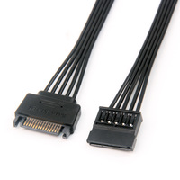 Cable de extensión de alimentación SATA de 15 pines macho a hembra para PC 30CM