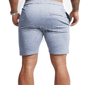 Shorts de sport pour hommes OEM avec cordon de serrage, mi-longueur, uni, logo personnalisé, fournisseur de shorts de fitness pour l'entraînement, le sport et les vêtements de sport - Product Image 4