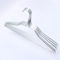 Percha de tela plateada de alambre de metal, percha galvanizada de 16 pulgadas