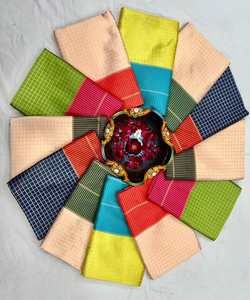 DESIGNER LICHI SOIE JACQUARD TRAVAIL SAREE AVEC CHEMISIER NON COUDU FESTIVAL WEAR PRIX DE GROS VÊTEMENT ETHNIQUE JAUNE - Product Image 6