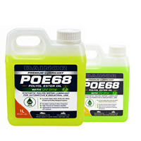 500ml 1L Grosir Hijau Kuning UV POE 68 46 Oli Kompresor A/C Oli Refrigeran untuk Sistem Pendingin Udara Otomotif & HVAC/R