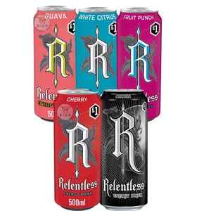 Boisson énergisante Relentless 500ml à la framboise, canette en aluminium, sans sucre, boisson gazeuse, emballage personnalisé avec logo - Product Image 4