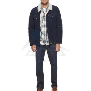 Mens Corduroy <b>Sherpa</b> Lined <b>Trucker</b> <b>Jacket</b> Warm Winter Casual Outerwear Regular Big Tall Classic Button Front Workwear Coat - Product Image 2