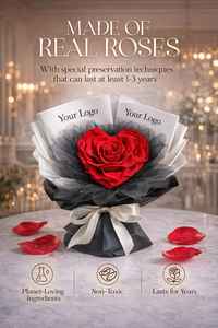 Ramo de Rosas Eternas de 9.5 x 3.8 x 13.3 Pulgadas, Flores Preservadas de Larga Duración (3-5 Años), Regalo para el Día de San Valentín - Product Image 2
