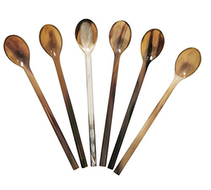 Cuchara medidora de café de cuerno de búfalo/buey de diseño moderno hecha a mano, cubiertos de cocina naturales ecológicos, cucharas indias hechas a mano - Product Image 3
