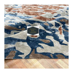 Tapis personnalisé en soie de très haute qualité, moderne et coloré, tufté à la main, pour les projets commerciaux d'intérieur de maison - Product Image 3