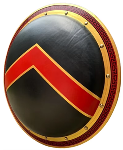 Auténtica armadura medieval Escudo griego redondo de Calvin Handicraft Escudo de caballero auténtico hecho de metal - Product Image 6