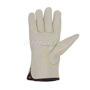 Gants de sécurité en cuir blanc, gants de travail de protection à doigts complets pour usage industriel, faible MOQ, gants industriels - Product Image 1