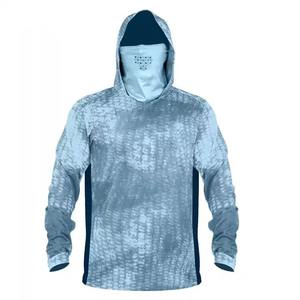 Sweat à capuche de pêche avec logo personnalisé pour hommes avec protection UV UPF 50 Chemises de pêche à capuche extensibles et respirantes Style d'ensemble - Product Image 3