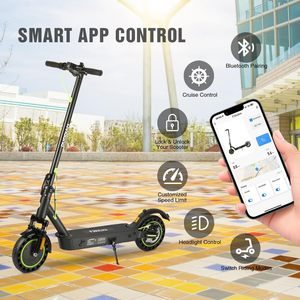 Patinete Eléctrico, Motor de 1000W de Potencia Máxima, 36V/15.6Ah, Velocidad Máxima de 19 Mph y Alcance de 28 Millas, Llantas de 10 Pulgadas, Suspensión Delantera y Trasera Doble, Plegable - Product Image 3