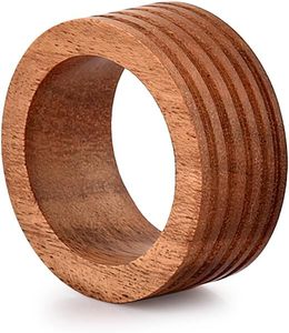 Servilletero de madera de acacia Diseño clásico de mariposa para una cena elegante para reuniones familiares diarias o Bodas de primavera - Product Image 1