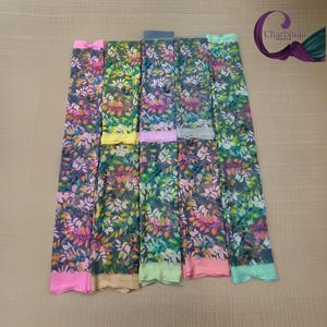 Vêtements traditionnels indiens et pakistanais Saree à l'encre de soie de coton toute la tenue musulmane traditionnelle sans eau et de style Mos - Product Image 3