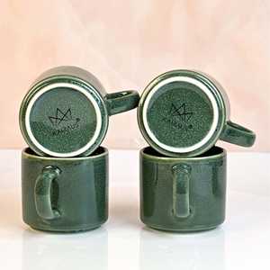 Tazas de Té de Porcelana Verde Moderna Hechas a Mano, 6.7 oz (200 ml), Premium, Venta al Por Mayor, Alta Calidad - Product Image 3